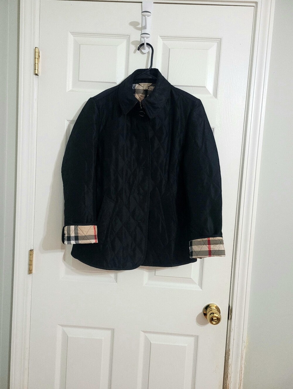 Vintage Black Quilted Women's Coat
